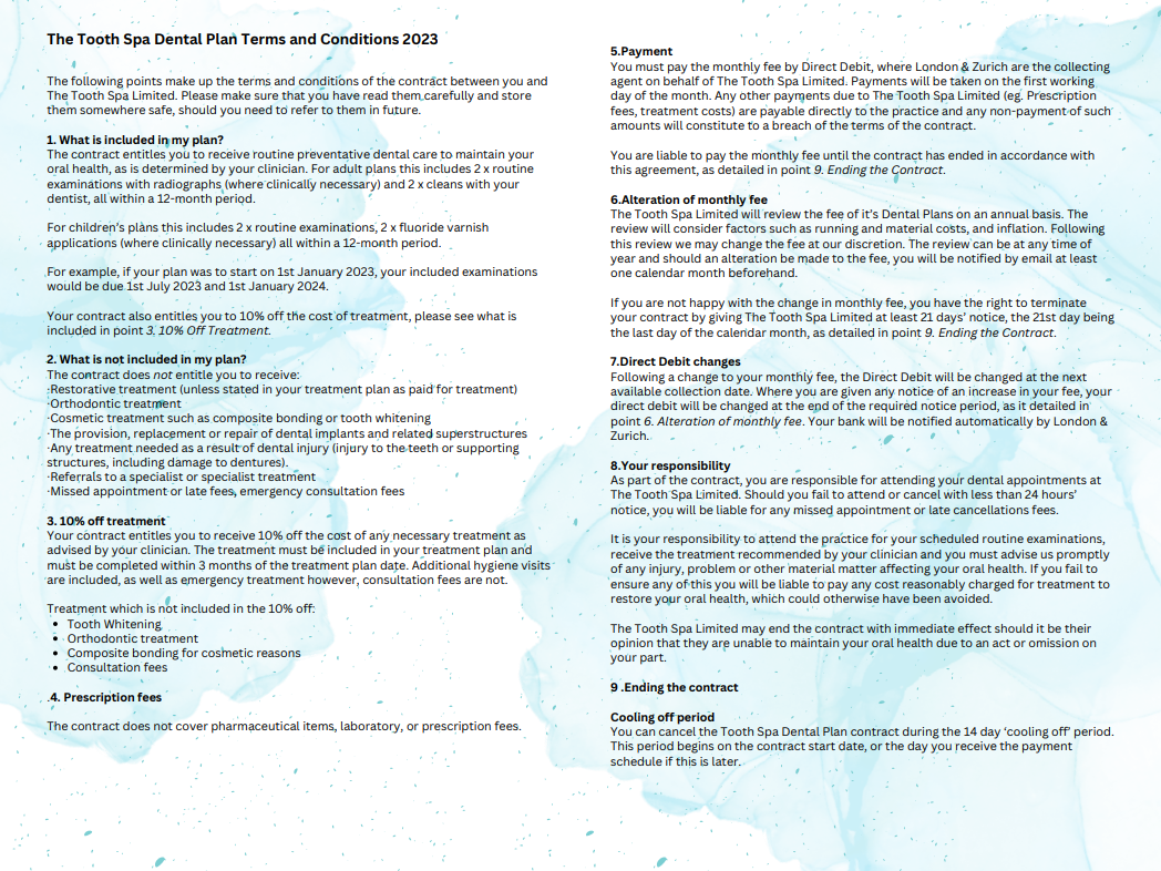 Dental Plan Leeds The Tooth Spa