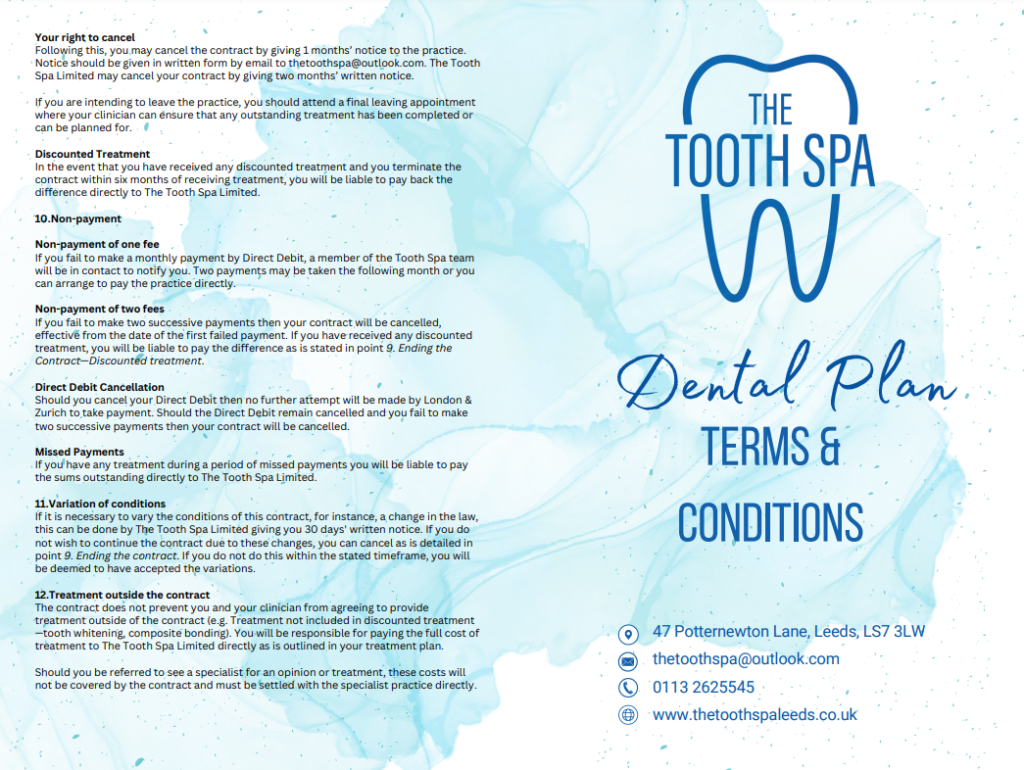 Dental Plan Leeds The Tooth Spa
